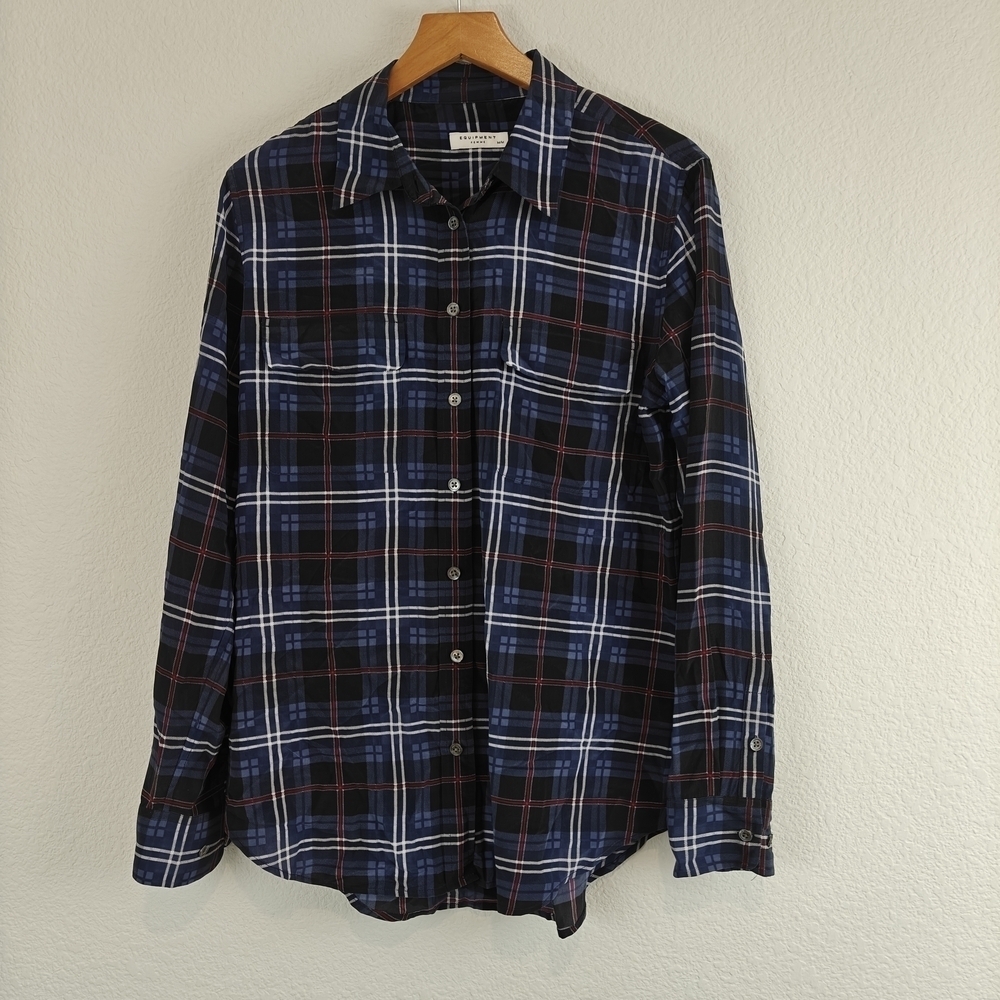 Equipment Nwot 100% Silk Long Sleeve Button Up Lightweight Blouse Size Medium